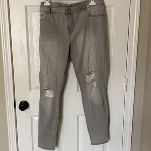 Lane Bryant Grey Skinny Jeans Size 20